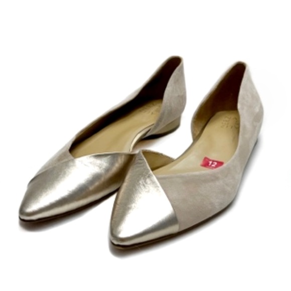 Naturalizer Shoes - Naturalizer Hayden Suede Metallic Leather Flat Size 12 W